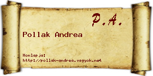 Pollak Andrea névjegykártya